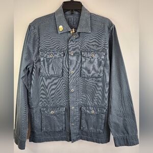 OPB Men's Slate Utilitarian Zip/Snap Front Corduroy Collar Medium Weight, sz MD